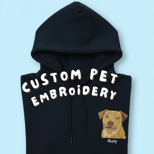 Custom Pet Embroidered Hooded Sweatshirt