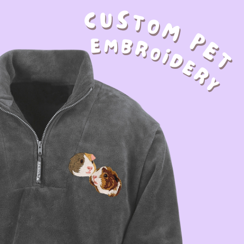 Custom Pet Embroidered Fleece