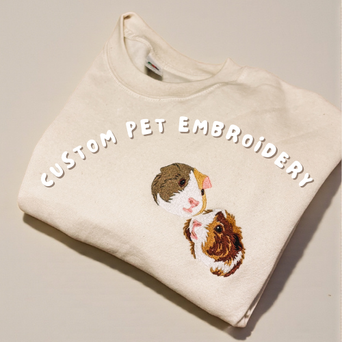 Custom Pet Embroidered Crewneck Sweatshirt