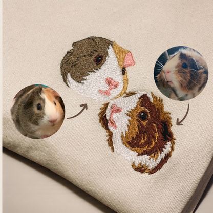 Custom Pet Embroidered Crewneck Sweatshirt