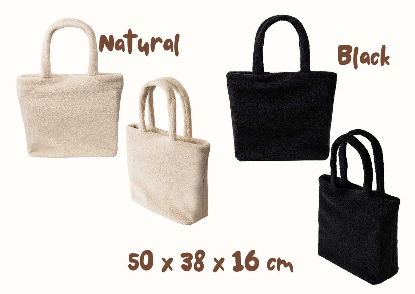 Custom Pet Embroidered Fluffy Tote Bag